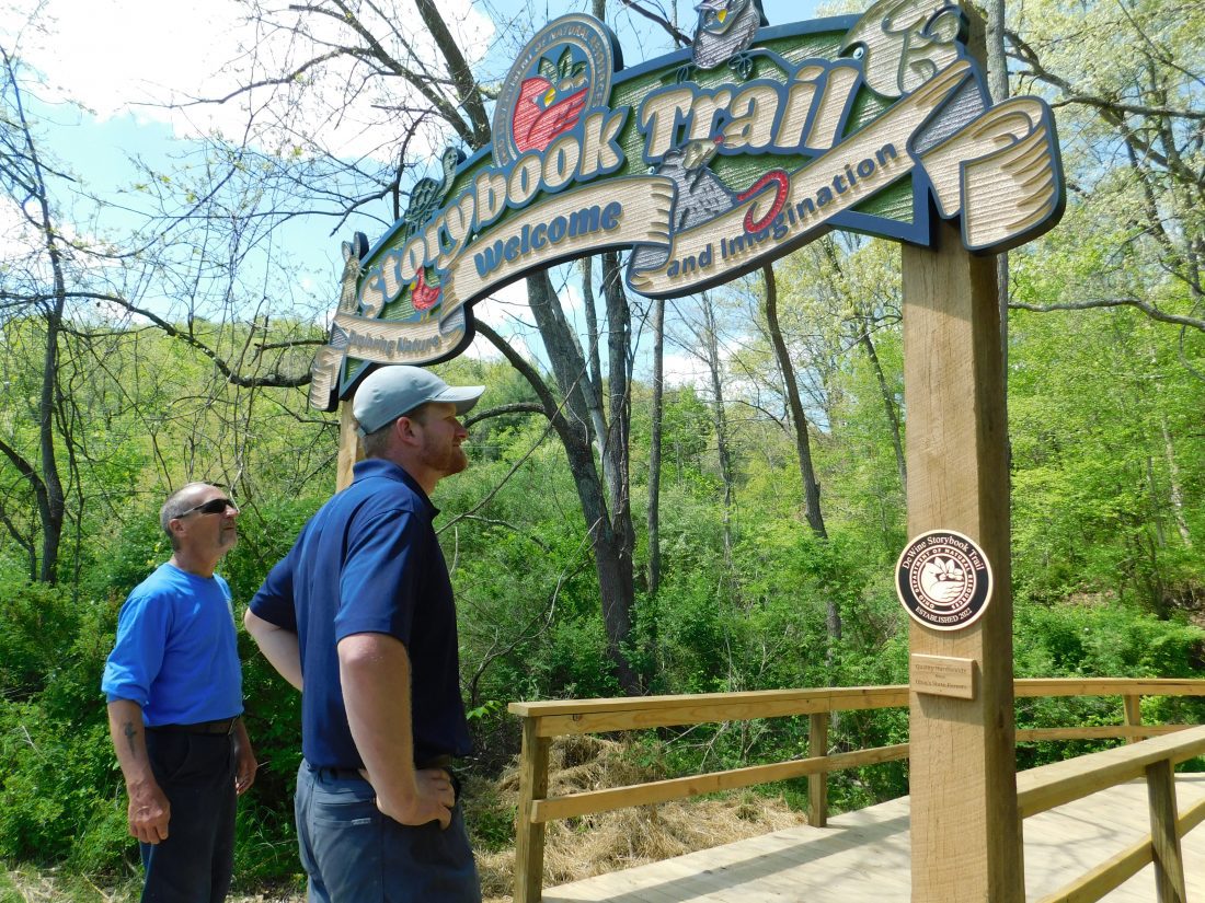 Barkcamp staff building components for Storybook Trails News, Sports, Jobs The Times Leader
